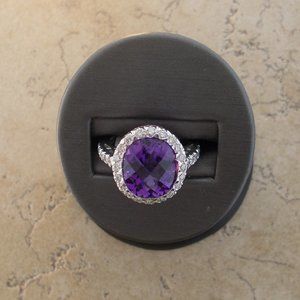 Amethyst & Diamond Cocktail Ring